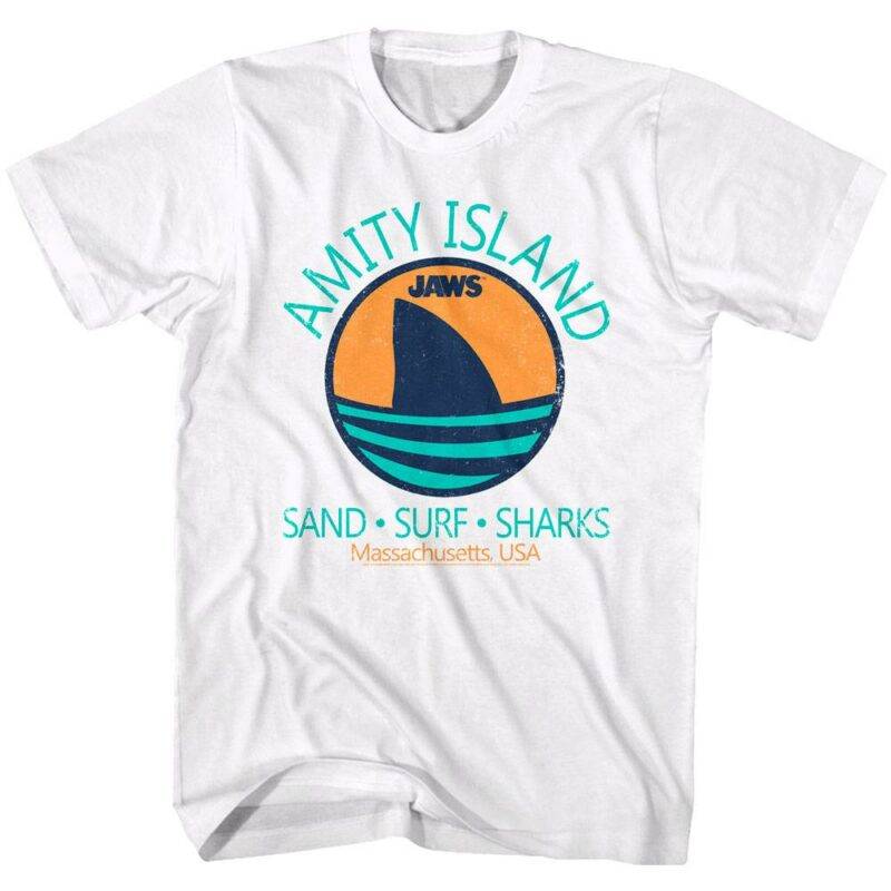 Jaws Amity Island Massachusetts USA T-Shirt