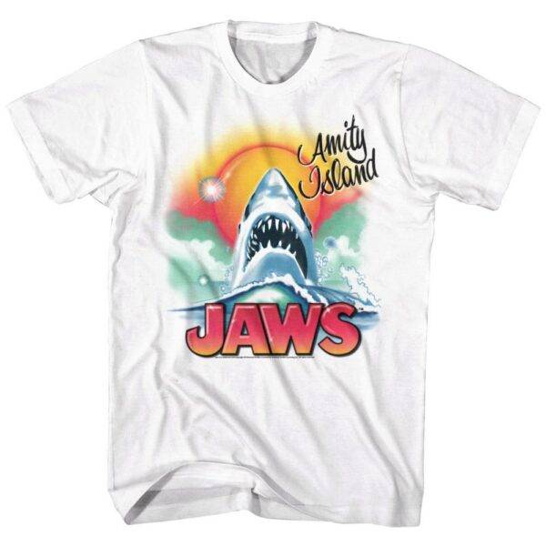 Jaws Airbrush Graffiti Shark Men’s T Shirt