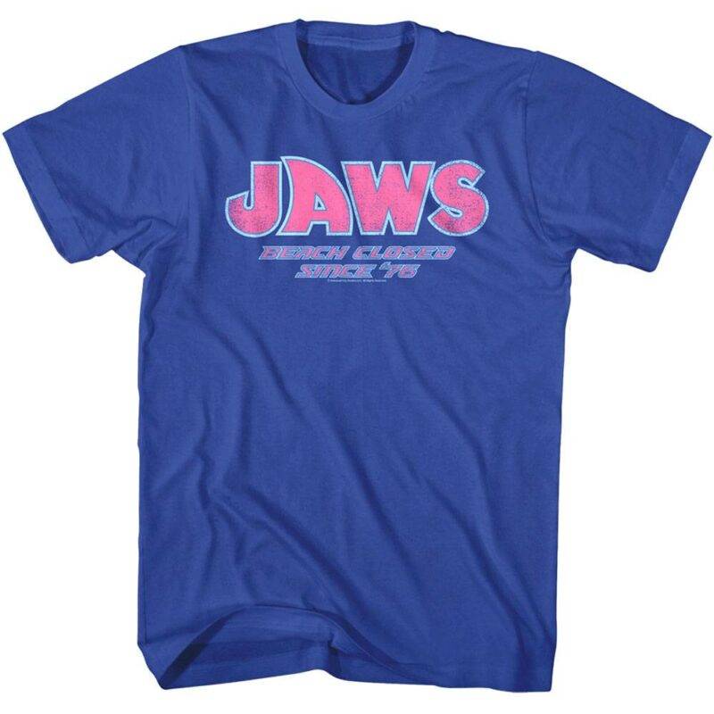 Jaws Neon Beach Closed Logo T-Shirt