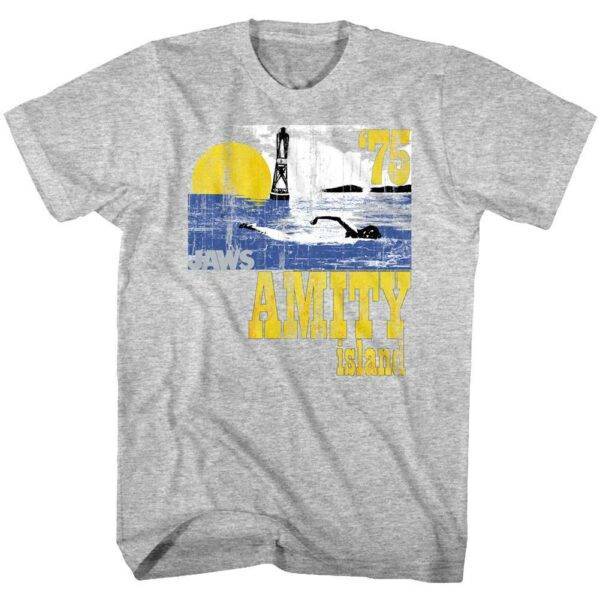 Jaws Amity Island Postcard 1975 T-Shirt