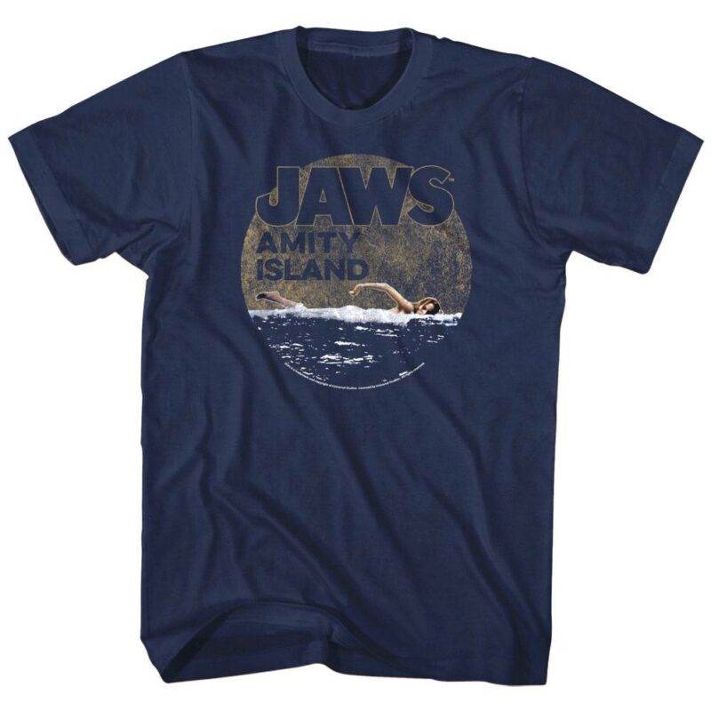 Jaws Night Swim Amity Island Men’s T Shirt