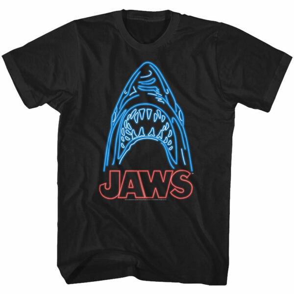 Jaws Neon Shark Bite Men’s T Shirt