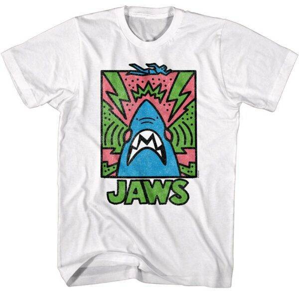 Jaws Abstract Shark Attack T-Shirt