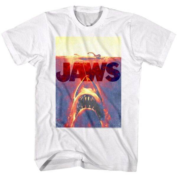 Jaws Photo Negative Shark Attack T-Shirt