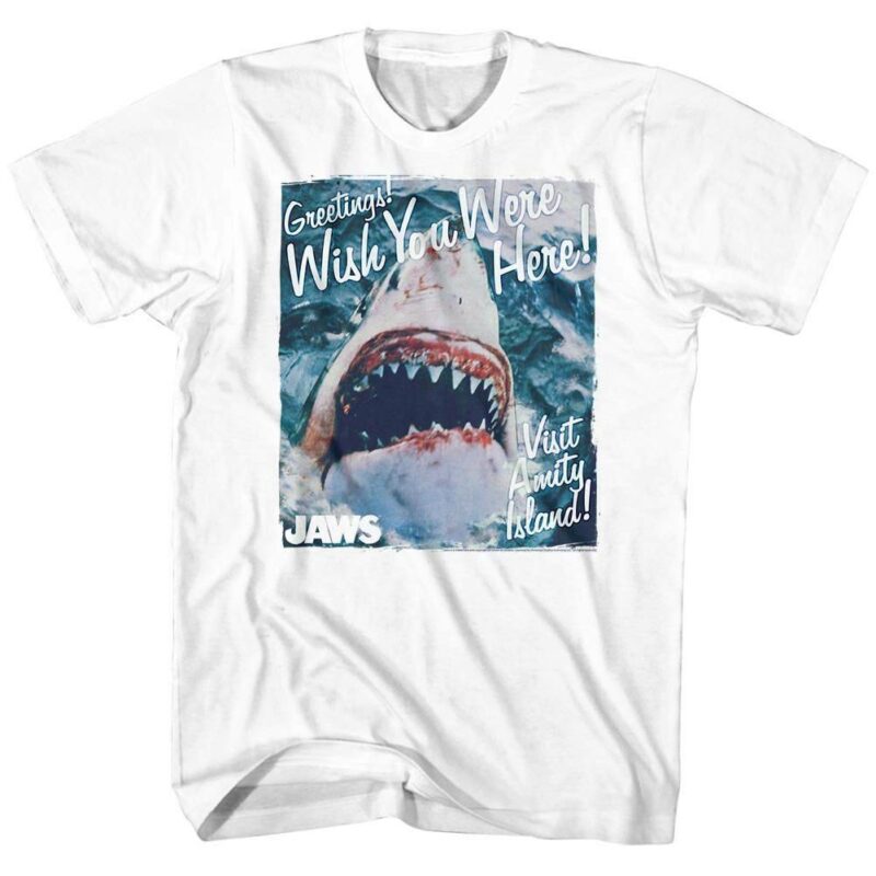 Jaws Greetings Wish You Were Here Men’s T Shirt