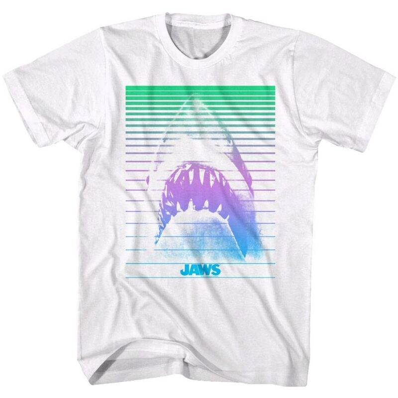 Jaws Shark Gradient Men’s T Shirt