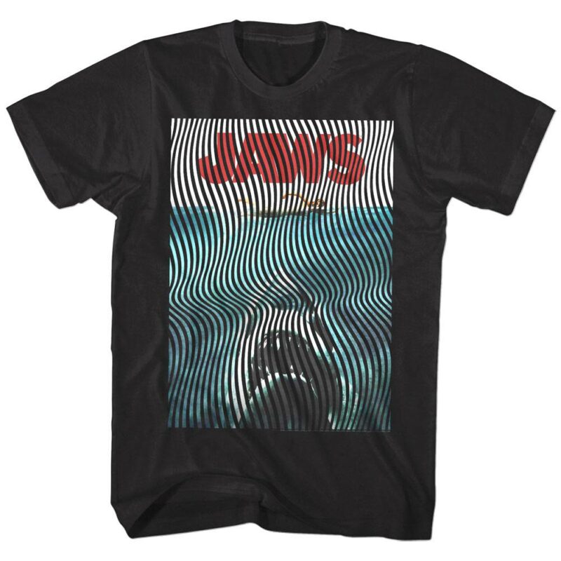 Jaws Shark Retro Lines Men’s T Shirt