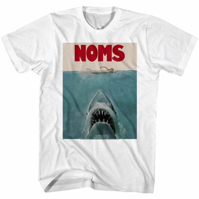 Jaws Shark NOMS Swimmer Men’s T Shirt