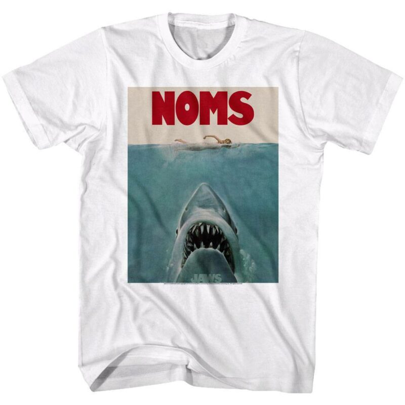 Jaws Shark NOMS Swimmer Men’s T Shirt