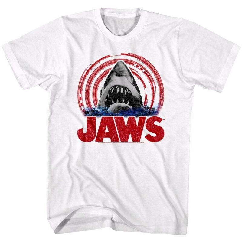 Jaws Shark Spiral Target Men’s T Shirt