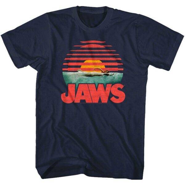 Jaws Swimmer at Sunset Men’s T Shirt