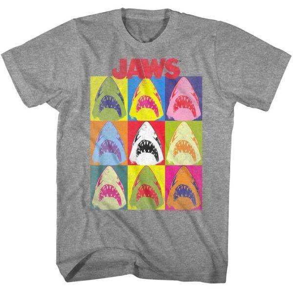 Jaws Warhol Pop Art Shark Men’s T Shirt