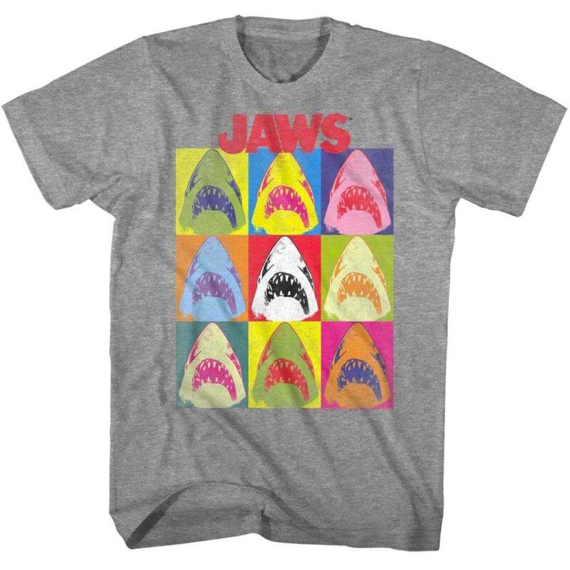 Jaws Warhol Pop Art Shark Men’s T Shirt