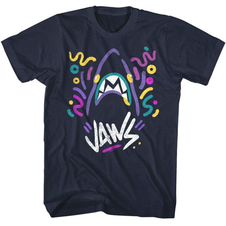 Jaws Crayon Doodle Shark T-Shirt