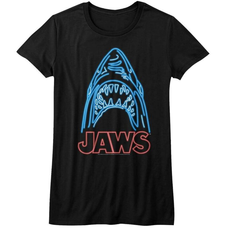 Jaws Neon Shark Bite Women’s T Shirt