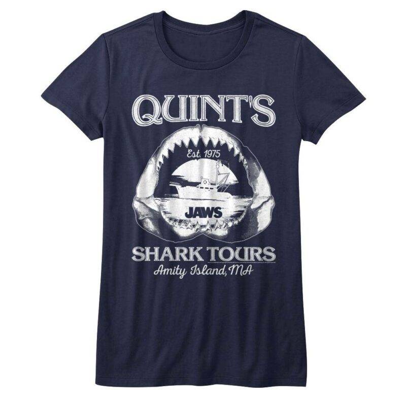 Jaws Quint’s Shark Tours Women’s T Shirt