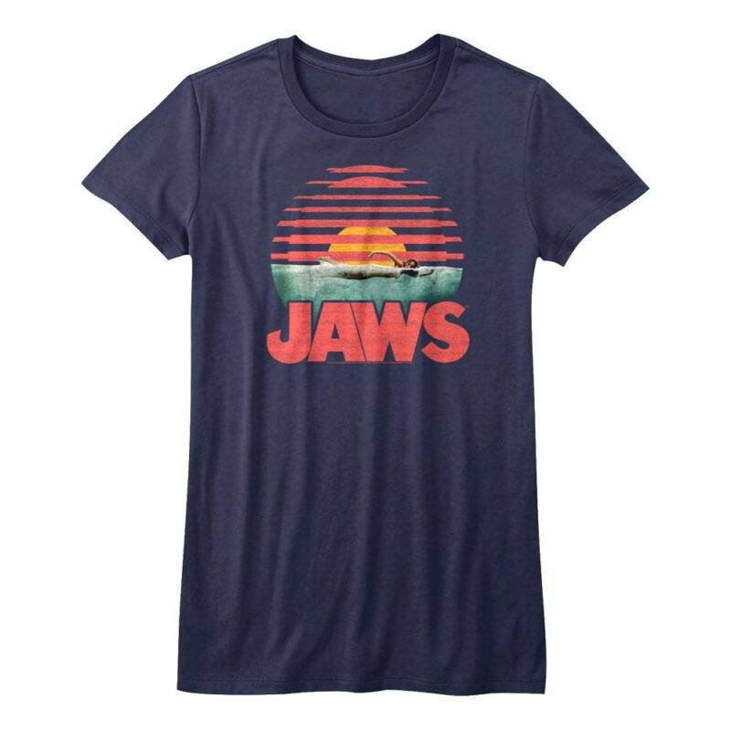 Jaws Swimmer at Sunset Women’s T Shirt