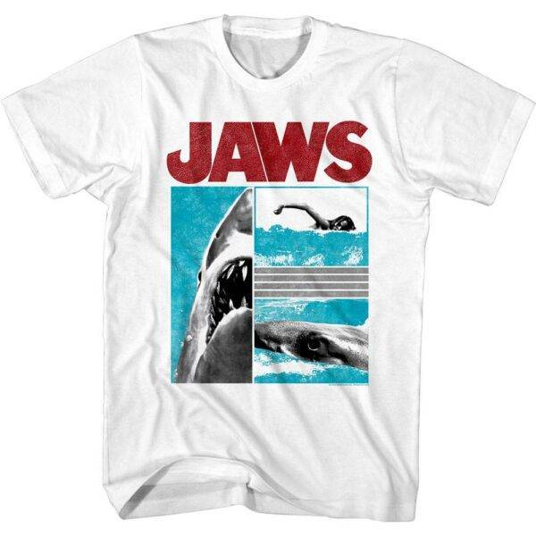 Jaws Shark Versus Swimmer T-Shirt