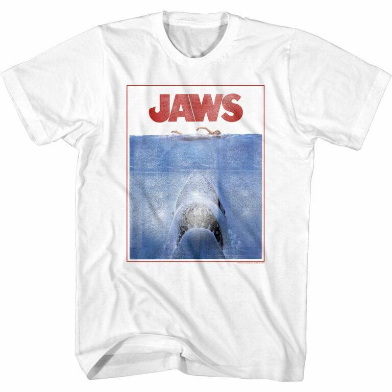 Jaws Vintage Outlined Poster T-Shirt