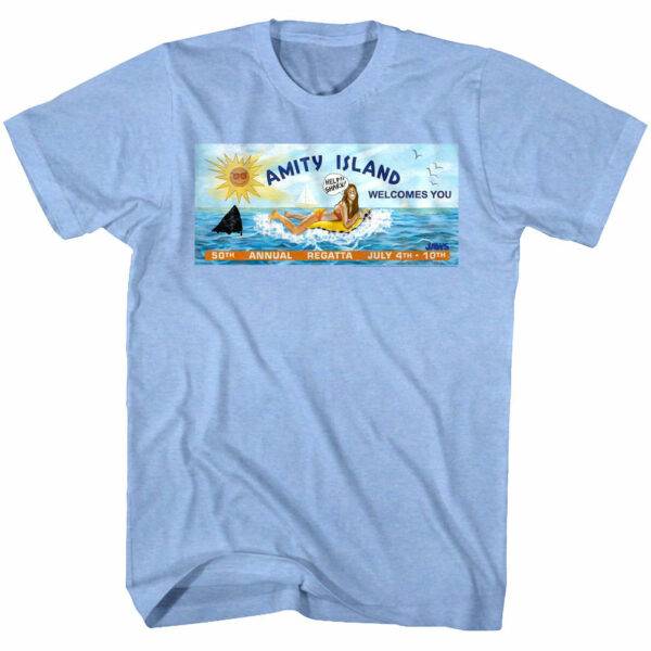 Jaws Amity Island Billboard Men’s T Shirt