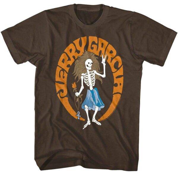 Jerry Garcia Hippy Skeleton Men’s T Shirt