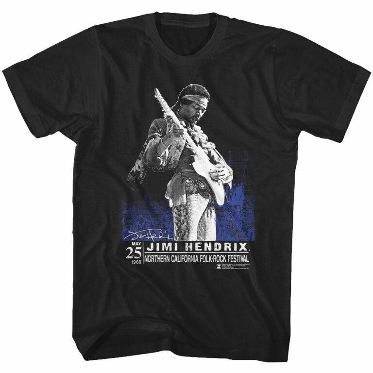 Jimi Hendrix Northern California Folk Rock Festival Men’s T Shirt