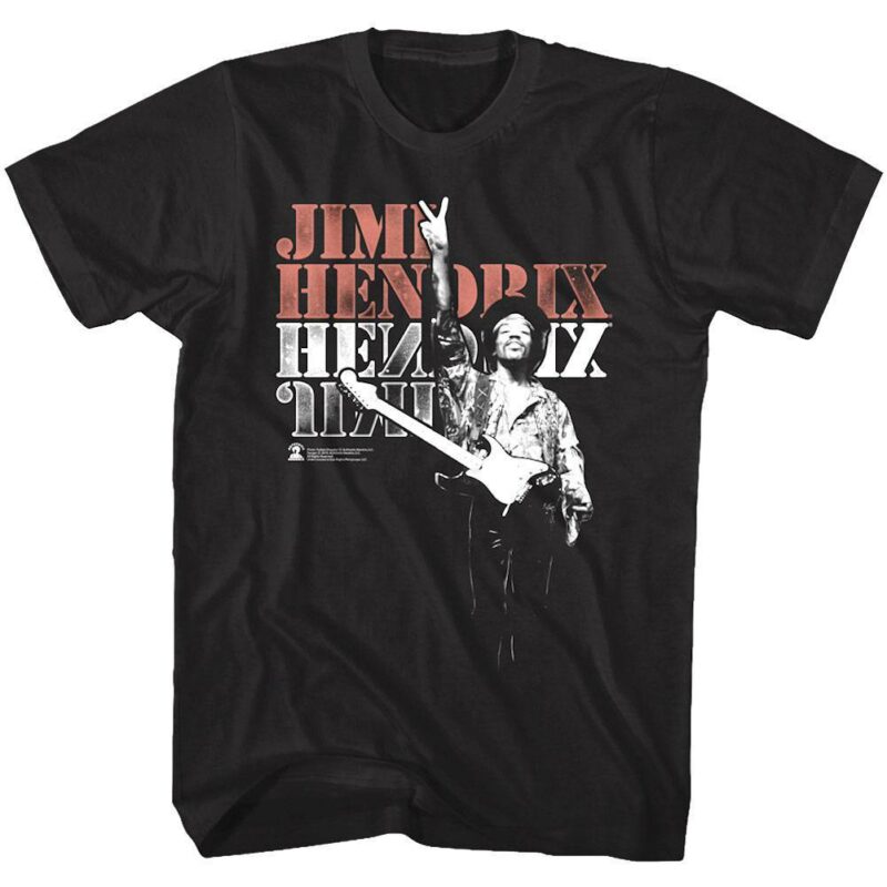 Jimi Hendrix Rocking for Peace Men’s T Shirt