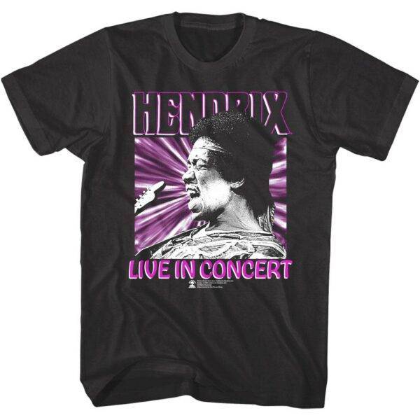 Jimi Hendrix Live in Concert Men’s T Shirt