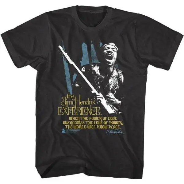 Jimi Hendrix Power of Love Overcomes Men’s T Shirt