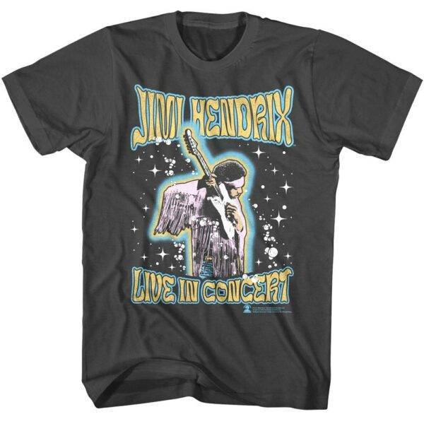 Jimi Hendrix Bubbles & Stars Men’s T Shirt