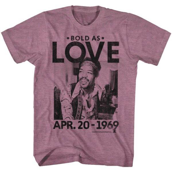 Jimi Hendrix Bold As Love 1969 Men’s T Shirt