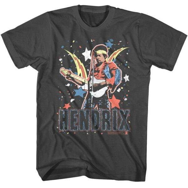 Jimi Hendrix Electro Starburst Men’s T Shirt