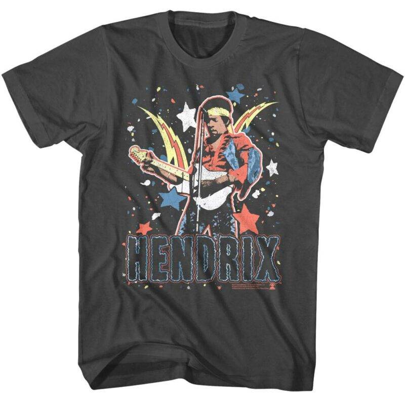Jimi Hendrix Electro Starburst Men’s T Shirt