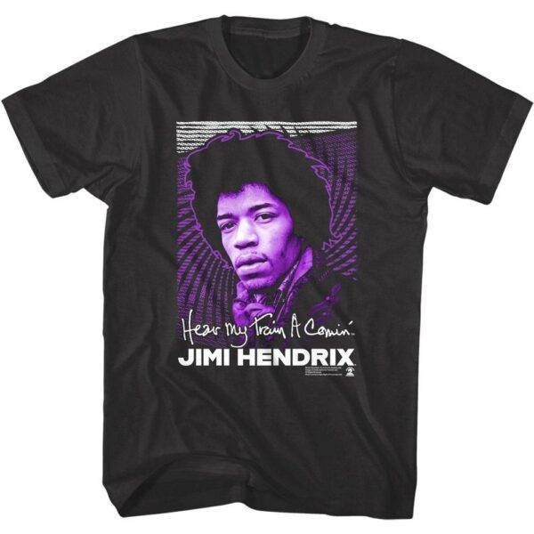 Jimi Hendrix Hear My Train a Comin’ Men’s T Shirt