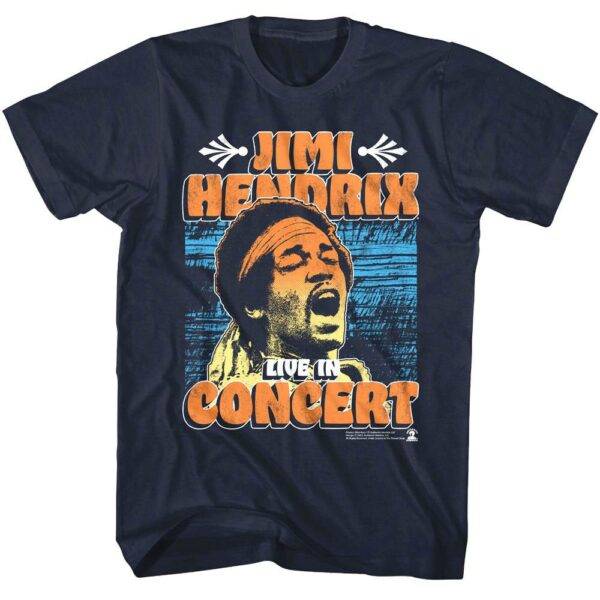 Jimi Hendrix Live in Concert Men’s T Shirt