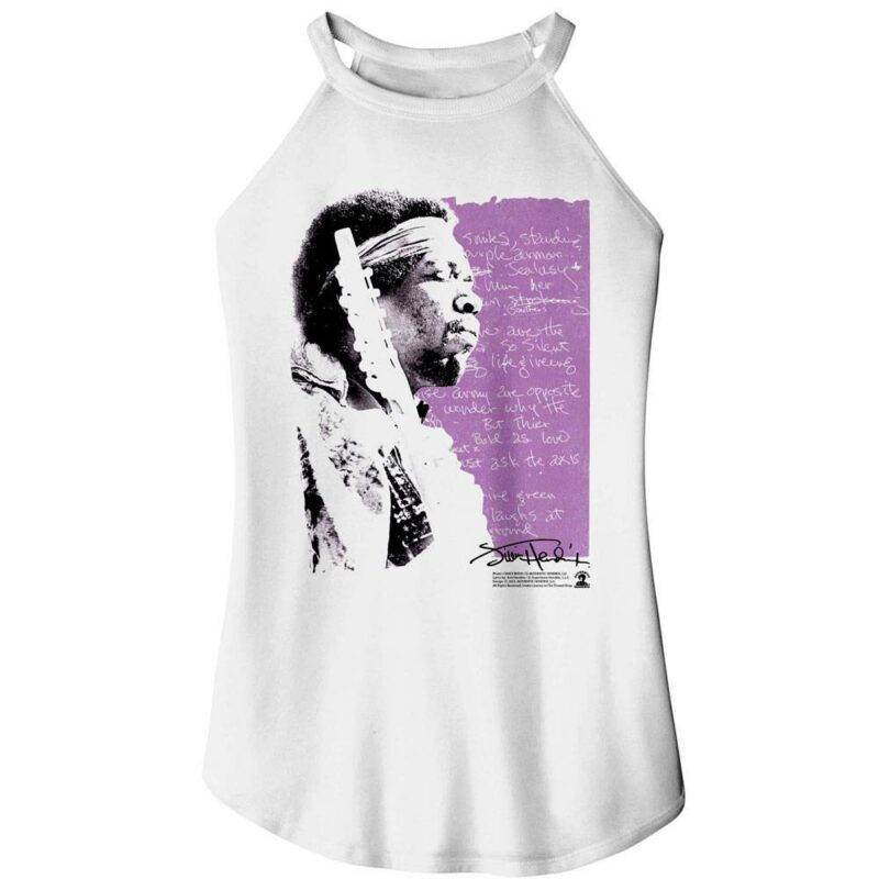 Jimi Hendrix Bold as Love Lyrics Women’s Rocker Tank