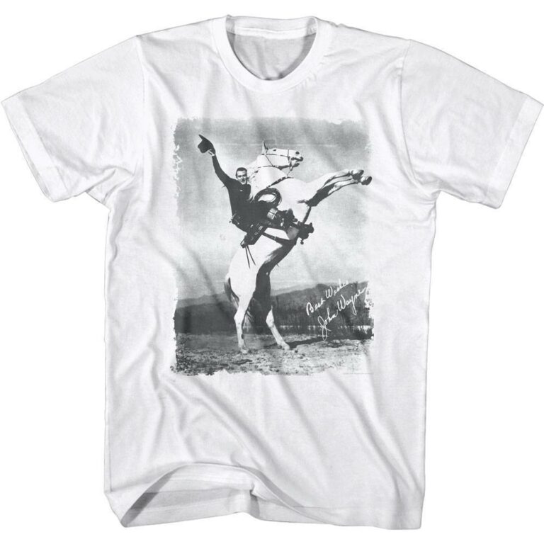 John Wayne on Horseback Men's T Shirt