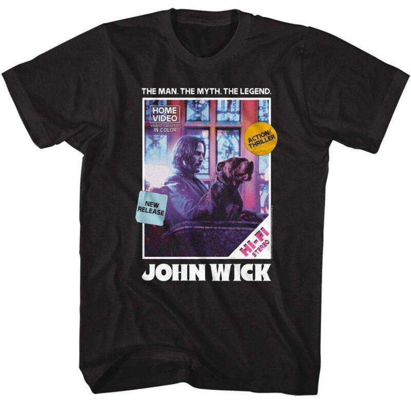 John Wick Retro VHS Cover T-Shirt