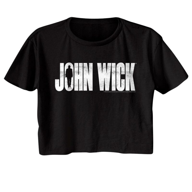 John Wick Silhouette Movie Logo Women’s Crop Top