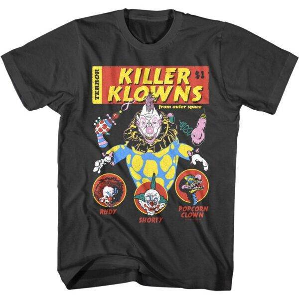 Killer Klowns Horror Comic Men’s T Shirt