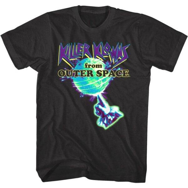 Killer Klowns Neon Globe Spinning Men’s T Shirt