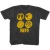 Kiss Band Faces Sketch Kids T Shirt