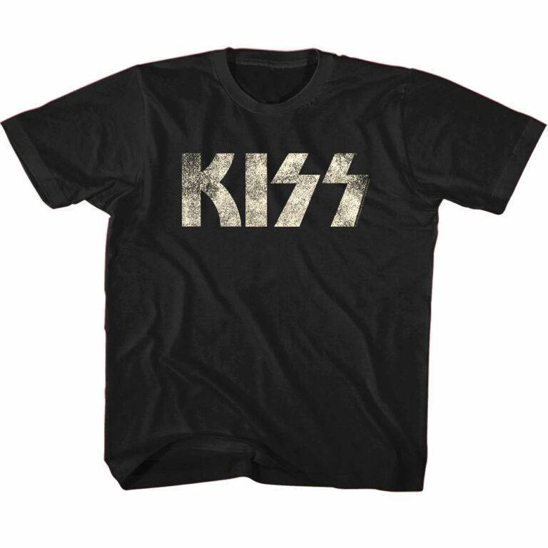 Kiss Faded Vintage Logo Kids T Shirt