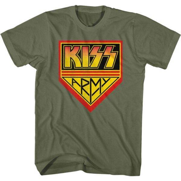 Kiss Army Fan Club Men’s Military T Shirt