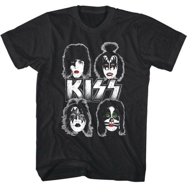 Kiss Dynasty Painted Faces Men’s T Shirt