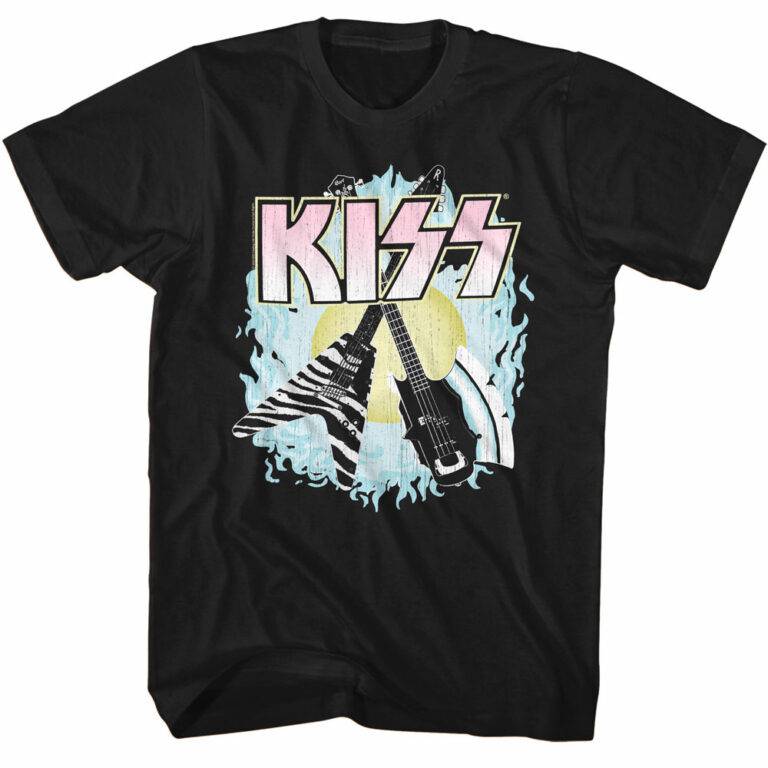 Kiss Glam Rock Guitars Men’s T Shirt