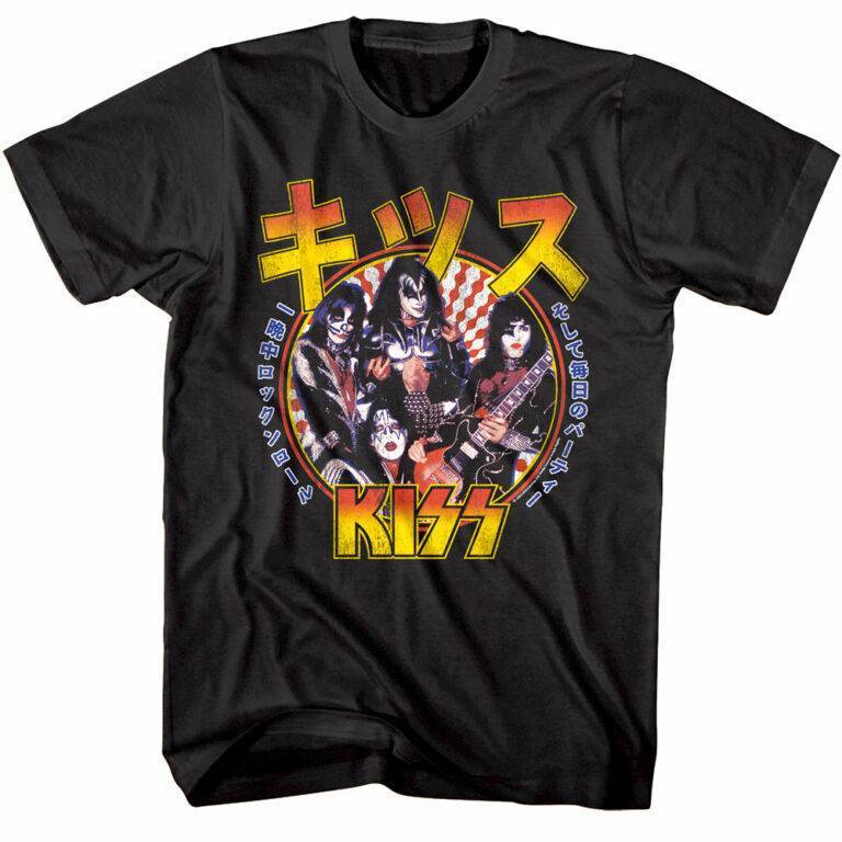 Kiss Rock & Roll All Nite Japanese Men’s T Shirt