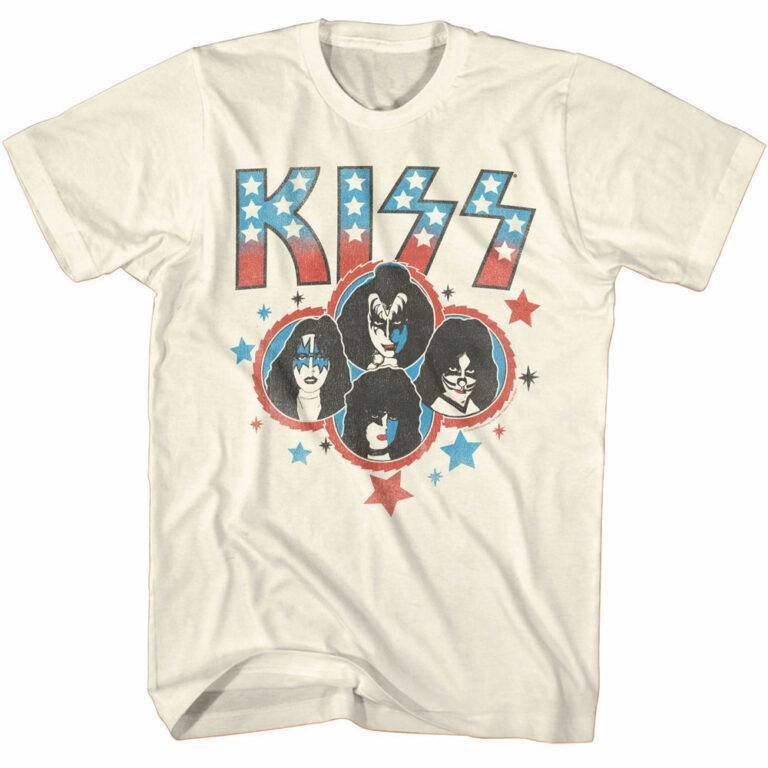 Kiss All-American Glam Rock Band Men’s T Shirt