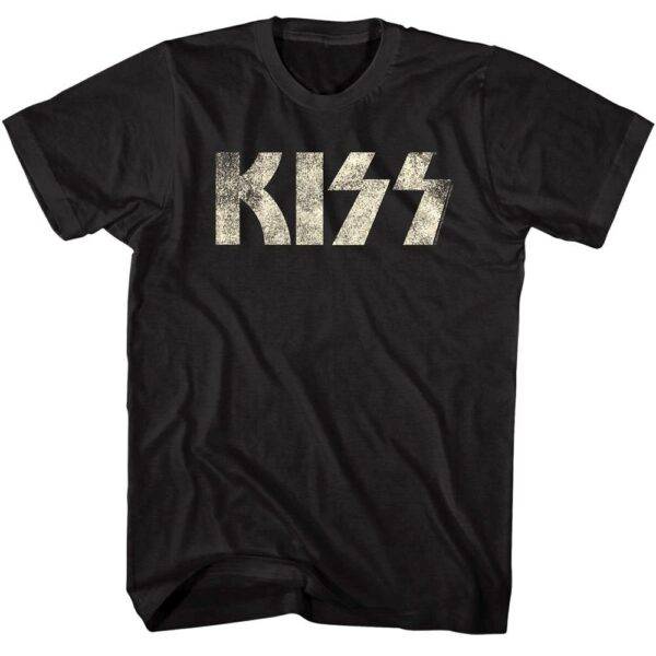 Kiss Faded Vintage Logo Men’s T Shirt