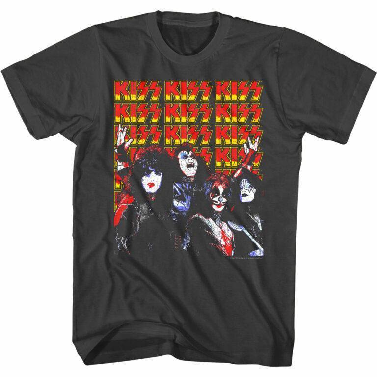 Kiss Rock Band Allover Men’s T Shirt